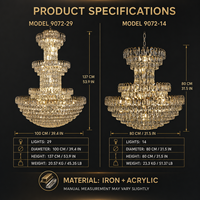 Lustres suspendus modernes et rétro de luxe, lampes à pampilles en cristal doré pour hôtel, hall, décoration de mariage