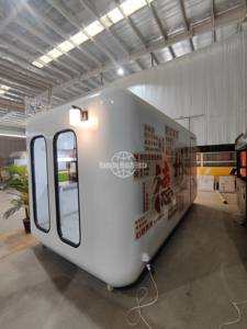 New Style Retro Food Truck Electric 4 <b>Wheels</b> Food Cart Coffee Van Tacos Truck Mobile Restaurant Fast Food Truck - Product Image 5