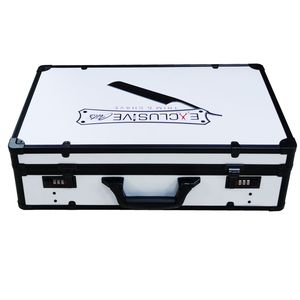 Caja de Herramientas portátil para peluquero profesional, maletín de aluminio para llevar cortauñas, color blanco - Product Image 3
