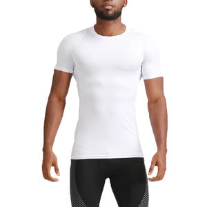 Abbigliamento Fitness primavera estate da uomo ad asciugatura rapida nuovo Design bianco aderente <span class=keywords><strong>a</strong></span> maniche corte sportivo da corsa all'aperto - Product Image 2