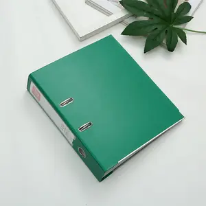 Alat tulis dengan kotak organizer A4, folder file kertas dokumen dengan klip logam PVC, file lengkung perlengkapan kantor