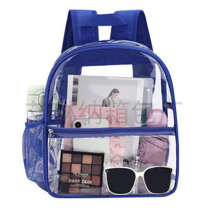 Mochila transparente de PVC con cremallera, mochila escolar para estudiantes, mochila portátil para uso en exteriores - Product Image 6