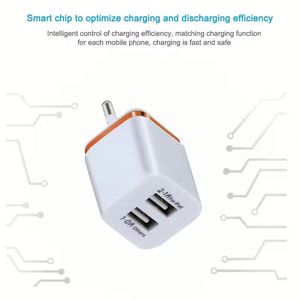 Universal Mobile Phone Charger Dual Usb Port 10w US Wall Charger <b>Block</b> Portable 2.1a Power Charger Adapter - Product Image 3