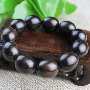 Ebony Jujube Bead <b>Bracelet</b> 11mm Ball Shape Ethnic Style Unisex <b>Couple</b> Gift <b>Bracelet</b> - Product Image 4