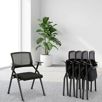 Chaise de conférence pliable empilable en tissu, chaise de conférence durable pour l'école, l'appartement, le bureau, les réunions