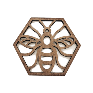 Posavasos de Madera Ecológicos Multiusos con Diseño de Panal de Abeja, Decoración Navideña, Artesanía de Madera para Colgar en <span class=keywords><strong>la</strong></span> Pared, Cajas de Madera, Letreros de Pared - Product Image 1