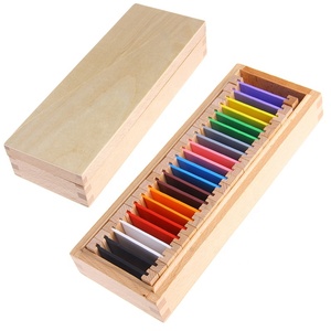 <span class=keywords><strong>Matériel</strong></span> sensoriel Montessori, boîte de tablettes d'apprentissage des couleurs, jouet en bois pour la maternelle, <span class=keywords><strong>matériel</strong></span> éducatif Montessori - Product Image 4