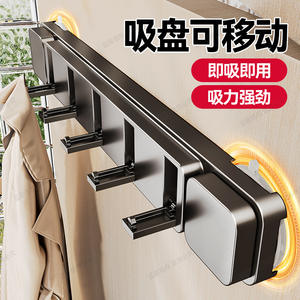 Gancho de succión rectangular para pared, organizador de ropa extraíble, colgador de puerta de gran capacidad de carga, estante de almacenamiento - Product Image 1