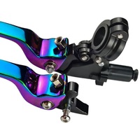 Leviers d'embrayage et de frein de moto pliables, résistants aux chocs, colorés, style ASV, avec supports