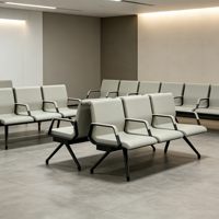 Chaises d'attente extérieures en fer au design moderne, faciles à nettoyer, pour hôtels, centres commerciaux, hôpitaux, cliniques, aéroports