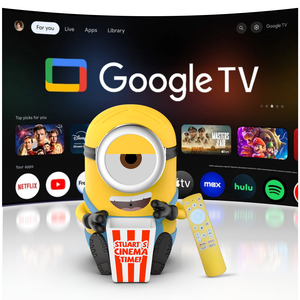 Projecteur portable OBE Minions 3 1080P 300 CVIA avec mise au point automatique, correction trapézoïdale, écran 40-100 pouces, WiFi 6, HDMI, USB, projection cinéma maison - Product Image 3