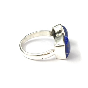 Bague en lapis-lazuli, argent sterling 925, bague en pierres précieuses, lapis-lazuli, collection artisanale, bagues fines, bijoux en argent, prix de gros - Product Image 4