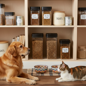 Vacare America Plastic Paw Design Vacuum Sealed Pet <b>Food</b> Storage <b>Container</b> with Date Ring for Dog & <b>Cat</b> <b>Food</b> - Product Image 4