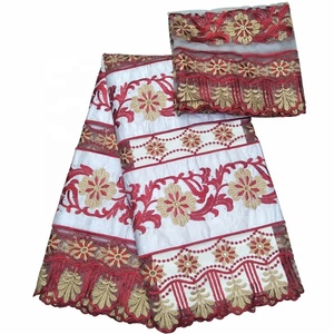 Tissu <span class=keywords><strong>Bazin</strong></span> africain brodé en dentelle de coton, haute qualité, H & D, nouvelle collection - Product Image 2