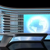 Table de diffusion intelligente OEM pour studio radio-télévision, poste de travail de journaliste de station de diffusion moderne et de luxe