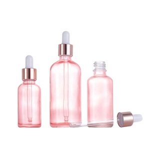 <b>50ml</b> 100ml Round Serum Glass Hair Essential Oil <b>Bottles</b> 30ml 1oz <b>Bottles</b> With Dropper - Product Image 1