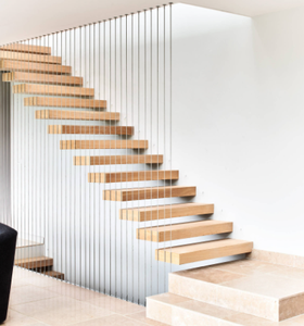 Prima câble garde-corps caché en acier Support étape et escalier Design minimaliste personnalisé escalier flottant - Product Image 1