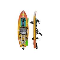 Nouveau design siège unique gonflable SUP pédale en métal Tri-puissance moteur électrique pédale Kayak bateau à rames pour l'océan