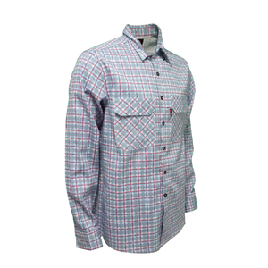 NFPA2112 FR certificata Plaid saldatore ritardante di fiamma camicia Anti-Static Nylon Workwear con tasche sul petto impermeabile all'ingrosso - Product Image 4