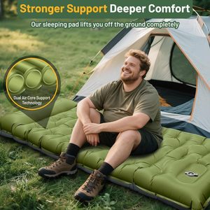 Colchoneta <span class=keywords><strong>Inflable</strong></span> Ultraligera Impermeable de TPU y Fibra de Poliéster Pura, Extra Gruesa, con Bomba de Pie Integrada, Portátil para Camping - Product Image 4