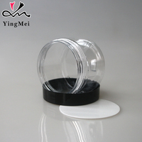 Bocaux en plastique transparent en gros avec couvercles à vis en aluminium, contenants polyvalents pour cosmétiques, crèmes, aliments, sans BPA, en PET