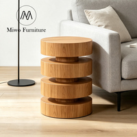 Table d'appoint ronde contemporaine en bois de palissandre pour hôtel, coin café rétro, salon, canapé classique, décoration intérieure