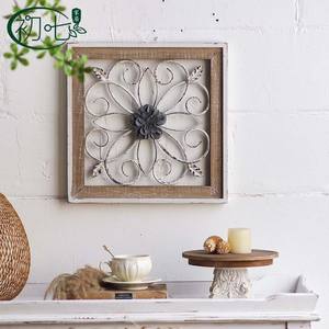 <b>Framed</b> Wrought Iron <b>Wall</b> Hanging European Retro Style Home Decor Living Room Artwork - Product Image 1