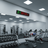 Temporizador Comercial para Gimnasio, 8 Dígitos LED, Temporizador de Intervalos, Equipo de Entrenamiento Grande para Gimnasio