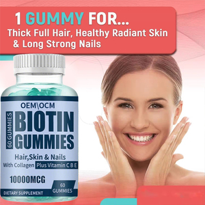 Gomitas de Biotina y Multivitaminas para el Crecimiento del Cabello, Salud de la Piel y Salud de las Uñas, para Adolescentes y Adultos, Certificación Halal, OEM - Product Image 2