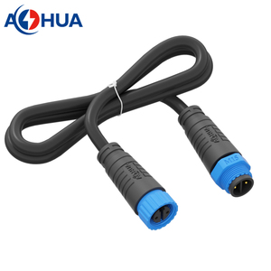 <span class=keywords><strong>AHUA</strong></span> Factory IP68 10A potencia impermeable 2 pines Conectores eléctricos macho hembra enchufe con carcasa de nailon cobre chapado en oro - Product Image 5