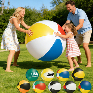 Pelota de Playa de Colores Arcoíris Personalizada con Logotipo, Varios Tamaños, PVC Inflable, Juguete Acuático para Adultos y Niños - Product Image 5