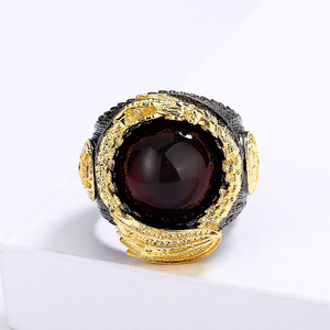 Anelli di Gioielleria alla Moda con Grappolo di Ametista Placcati in Nero e Taglio Princess, <span class=keywords><strong>Anello</strong></span> Nuziale Vintage per Donne - Product Image 6