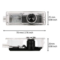 Logo personnalisé 2 pièces sans fil projecteur de porte de voiture lumières HD en plastique accessoires de projecteur de bienvenue nouvel état