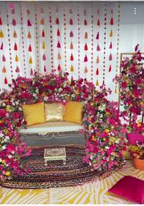 Guirlandes à pampilles de 6 pieds pour la décoration de mariage, Mehndi et Sangeet, décoration de fête, décoration murale à pampilles, décoration Haldi, produit en vrac - Product Image 5