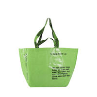 Sacs en tissu tissé recyclé, sacs de courses réutilisables, sacs d'emballage de grande taille, sacs en plastique avec logo personnalisé