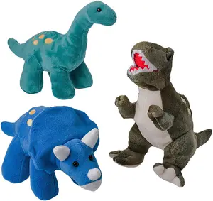 סיטונאי באיכות גבוהה קטיפה דינוזאורים 4 חבילה 10 ''ארוך ילדים ממולא בעלי החיים מבחר נהדר סט ילדים ממולאים דינו צעצועים
