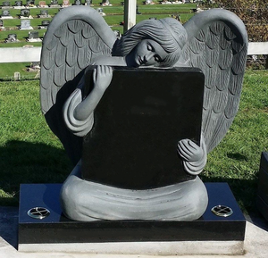 Надгробный памятник в европейском стиле из мрамора, статуя ангела, надгробие в форме сердца, скульптура - Product Image 4