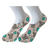 Harga Pabrik Kaus Kaki Wanita Gaya Barat Motif Kepala Sapi Highland Kustom
