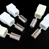2026 Fraise à ongles professionnelle en carbure 3/32" à tête plate 4XC 3XC, grande fraise cylindrique pour manucure, pédicure et acrylique