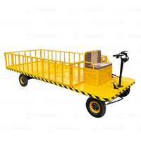 Carretilla Eléctrica de Plataforma Plana de 4 Ruedas, Manual, para Agricultura, de 1.5m, 2m y 2.5m