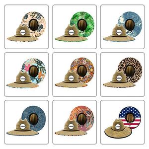 Sombrero de Paja Natural con Logotipo Personalizado para Hombre y Mujer, Sombrero de Sol para Pesca, Surf y Actividades al Aire Libre, Sombrero de Paja de Ala Ancha para Salvavidas y Playa - Product Image 5