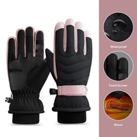 Gants épais doublés imperméables et chauds, résistants au froid, pour hommes, femmes, ski, coupe-vent, moto