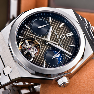 นาฬิกาข้อมือผู้ชาย PAGANI DESIGN รุ่น PD-YS036 หรูหรา ระบบออโตเมติก หน้าปัดแสดงข้างขึ้นข้างแรม กระจกแซฟไฟร์คุณภาพสูง ตัวเรือนสแตนเลสสตีล เหมาะสำหรับนักธุรกิจ - Product Image 6