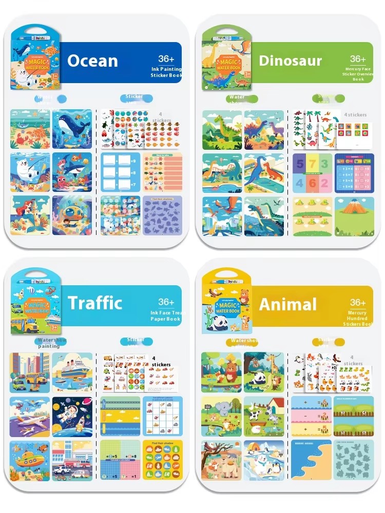 Libro adesivo pittura a inchiostro