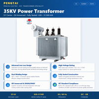 Transformateur de puissance à bain d'huile PENGTAI 35 kV, triphasé, entièrement scellé, ONAN/ONAF Yd11/YNd11, 50/60 Hz, transformateur de sous-poste, direct usine