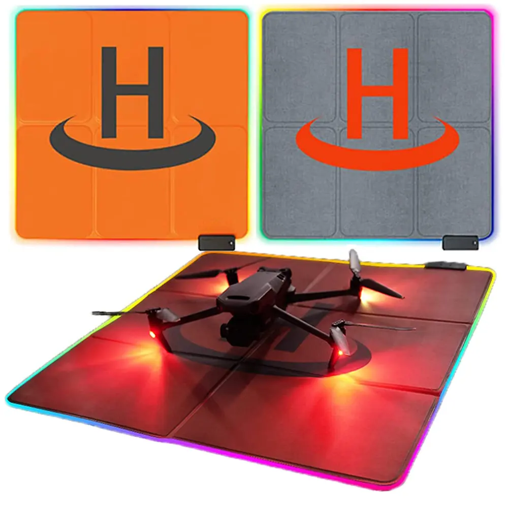 Drones Accessories UAV Drone Landing Pad with Lights Launching Mat for DJI Mavic 3, Mavic Air 2/Air 2s, DJI Mini 3 Pro/2/1/SE