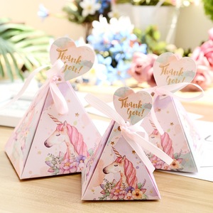 Hot Sale Wedding Party Paper Pequena Pirâmide Forma Chocolate Candy Gift Box para Convidados - Product Image 5