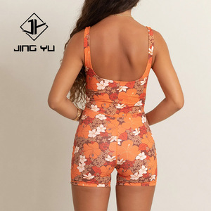 Thiết Kế Chuyên Nghiệp Đồ Bơi Hawaii In Áo Tắm Chất Lượng Cao Tái Chế Nylon Một Mảnh Jumpsuit - Product Image 3