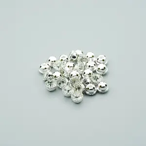 Fashion Sewing Button Silver Round Claw 8mm Crystal Bead Rhinestone For Garment