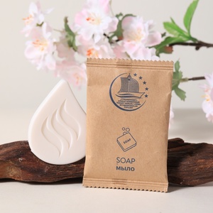 Jabón Ecológico para Hoteles y Spas, Jabón de Limpieza Profunda, Empaque de Papel Kraft, Jabón en Barra Desechable para Hoteles - Product Image 1